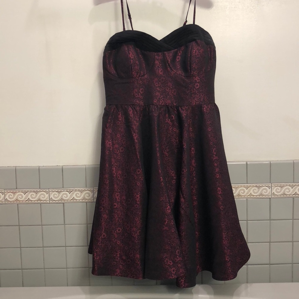 Anthropologie Red and Black Dress